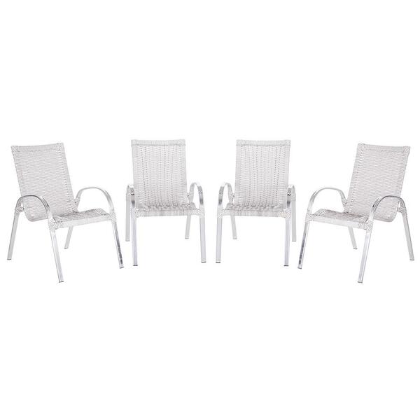 4 Cadeiras De Area Em Aluminio E Fibra Sintetica Colombia Ide