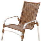 4 Cadeiras De Área Emily Argila Alumínio Polido