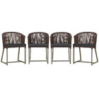 4 Cadeiras De Jantar Área Noronha Em Alumínio Com Pintura Fen