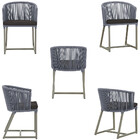 4 Cadeiras De Jantar Área Noronha Em Alumínio Com Pintura Fen