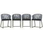 4 Cadeiras De Jantar Área Noronha Em Alumínio Com Pintura Fen
