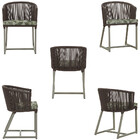4 Cadeiras De Jantar Área Noronha Em Alumínio Com Pintura Fen