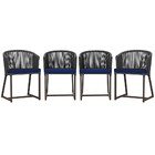 4 Cadeiras De Jantar Área Noronha Em Alumínio Com Pintura Mar