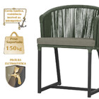 4 Cadeiras De Jantar Área Noronha Em Alumínio Com Pintura Pre