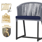 4 Cadeiras De Jantar Área Noronha Em Alumínio Com Pintura Pre