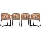 4 Cadeiras De Jantar Área Noronha Em Alumínio Com Pintura Pre