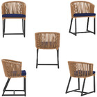 4 Cadeiras De Jantar Área Noronha Em Alumínio Com Pintura Pre