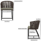 4 Cadeiras De Jantar Área Noronha Em Alumínio Com Pintura Pre