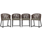 4 Cadeiras De Jantar Área Noronha Em Alumínio Com Pintura Pre