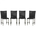 4 Cadeiras De Jantar Cannes De Alumínio Com Pintura Fendi E T