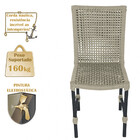 4 Cadeiras De Jantar Cannes De Alumínio Com Pintura Preta E T