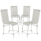 4 Cadeiras De Jantar Haiti Em Alumínio Para Cozinha, Edícula,