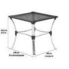 4 Cadeiras E Mesa Área Emily Alumínio Piscina, Jardim Trama O