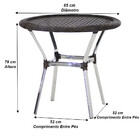 4 Cadeiras E Mesa Com Tampo Alumínio Área Varanda