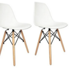 4 Cadeiras Eames Branca E Mesa Industrial Base Ferro  120m