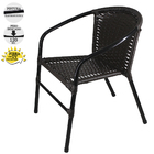 4 Cadeiras Em Fibra Sintética Com Mesa Artesanal Para Área De