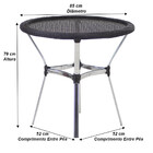 4 Cadeiras Emily E Mesa De Alumínio Área Para Piscina Trama O