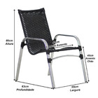 4 Cadeiras Emily E Mesa Emily Tampo Tramado Em Alumínio Trama