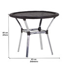 4 Cadeiras Emily E Mesa Emily Tampo Tramado Em Alumínio Trama