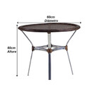 4 Cadeiras Emily E Mesa Emily Tampo Tramado Em Alumínio Trama