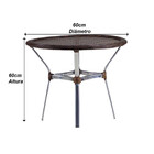 4 Cadeiras Emily E Mesa Emily Tampo Tramado Em Alumínio Trama