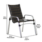 4 Cadeiras Emily E Mesa Emily Tampo Tramado Em Alumínio Trama