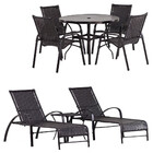 4 Cadeiras Emily E Mesa Roma 2 Espreguiçadeiras E Mesa Garden