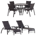 4 Cadeiras Emily E Mesa Roma 2 Espreguiçadeiras E Mesa Garden