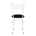 4 Cadeiras Epoxi Branca Para Cozinha  Preto