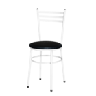 4 Cadeiras Epoxi Branca Para Cozinha  Preto