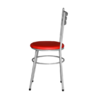 4 Cadeiras Epoxi Cinza Para Cozinha  Vermelho