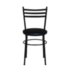 4 Cadeiras Epoxi Preta Para Cozinha  Preto