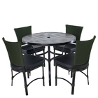 4 Cadeiras Florata Com Mesa Com Tampo Ripado Em Corda Náutica