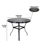 4 Cadeiras Florata Com Mesa Com Tampo Ripado Em Corda Náutica
