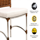 4 Cadeiras Jk Em Alumínio E Fibra Sintética Cozinha Edícula