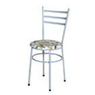 4 Cadeiras Para Cozinha Epoxi Cinza Assento Floral Floral Orq