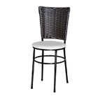 4 Cadeiras Para Cozinha Preta Hawai Marrom Branco