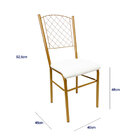 4 Cadeiras Para Cozinha Reforçada Cor Dourado Fosco Assento B