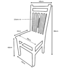 4 Cadeiras Pequin De Madeira Para Sala De Jantar E Cozinha  -