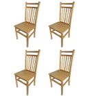 4 Cadeiras Pequin De Madeira Para Sala De Jantar E Cozinha  -