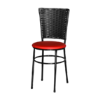 4 Cadeiras Pretas Para Cozinha Hawai Preta  Vermelho