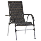 4 Cadeiras Vênus Alumínio E Mesa Com Tampo Tramado Para Jardi