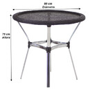 4 Cadeiras Vênus Alumínio E Mesa Com Tampo Tramado Para Jardi