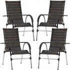 4 Cadeiras Vênus Em Alumínio E Fibra Sintética Para Varanda T