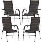 4 Cadeiras Vênus Em Alumínio E Fibra Sintética Para Varanda T