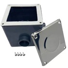 4 Caixa De Passagem Brustec Quadrada Tampa Inox 9,50 X 9,50