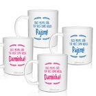 4 Canecas Brancas Lembrancinha Personalizada Para Pajem E Dam
