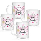 4 Canecas Convite Brancas Personalizadas Para Daminha - Kryst