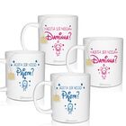 4 Canecas Convite Personalizadas Para Pajem E Daminha - Disney