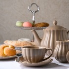 4 Colheres De Chá Wolff Heart Prata De Aço Inox